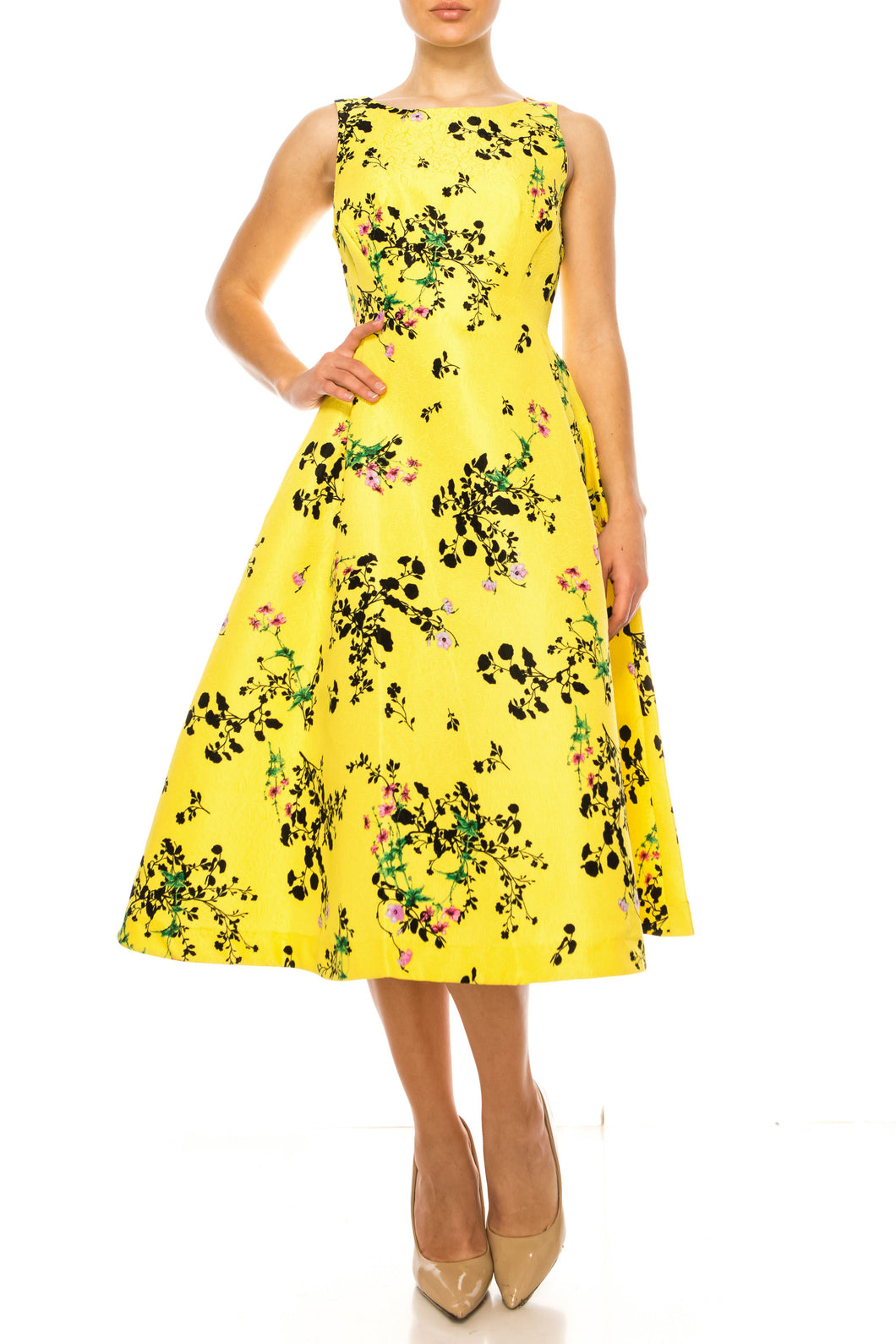 Maison Tara Lemon Bouffant Day Dress Size 6 Remaining! Women's Apparel Classic Attire