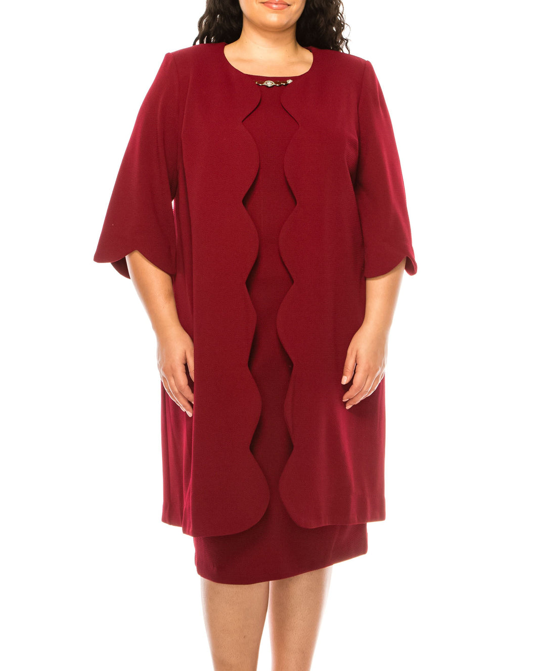 Maya Brooke 2PC Cranberry Jacket Dress Sizes 10 & 16 Remaining!