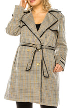 Load image into Gallery viewer, gold glen houndstooth short trench 14 &amp; 16 14

