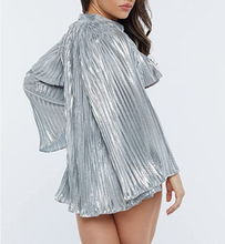 Load image into Gallery viewer, silver sheen bed jacket med/lg
