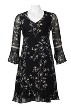 Load image into Gallery viewer, taylor multi-print chiffon day dress size 6
