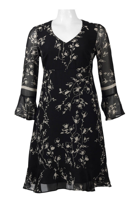 taylor multi-print chiffon day dress size 6
