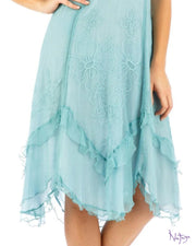 nataya age of love 1920s turquoise day dress sm/m/lg