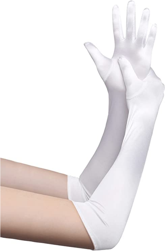 classic long opera satin gloves choose color